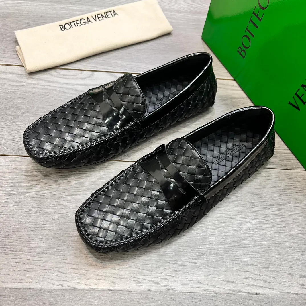 Factory price 440💵BV new men's shoes original replica👉👉High-end men's casual beanie shoes/💞driving shoes! 🔊Upper imported cowhide woven, ☑️Sheepskin lining, one-step design, light and smart ☮☮Suitable for all kinds of travel, exclusive new style, real shot, size 38-44, (45 can be customized)